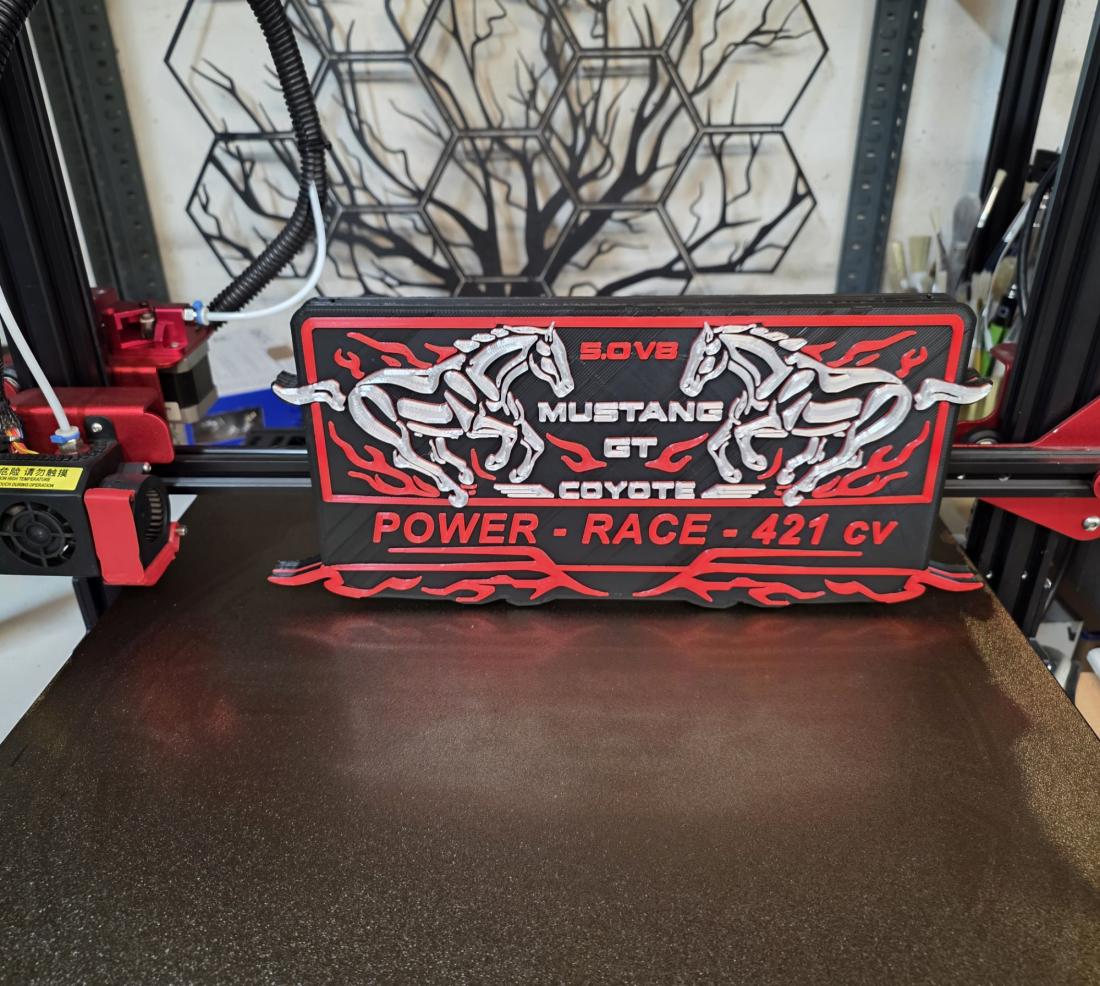 Cache plaque Mustang Version US