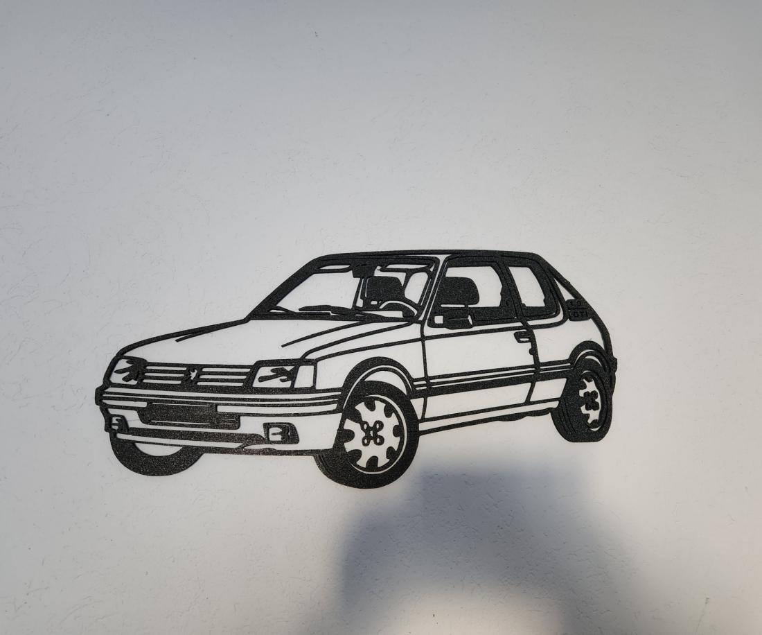 Wall Art 205 GTI Peugeot Modèle B