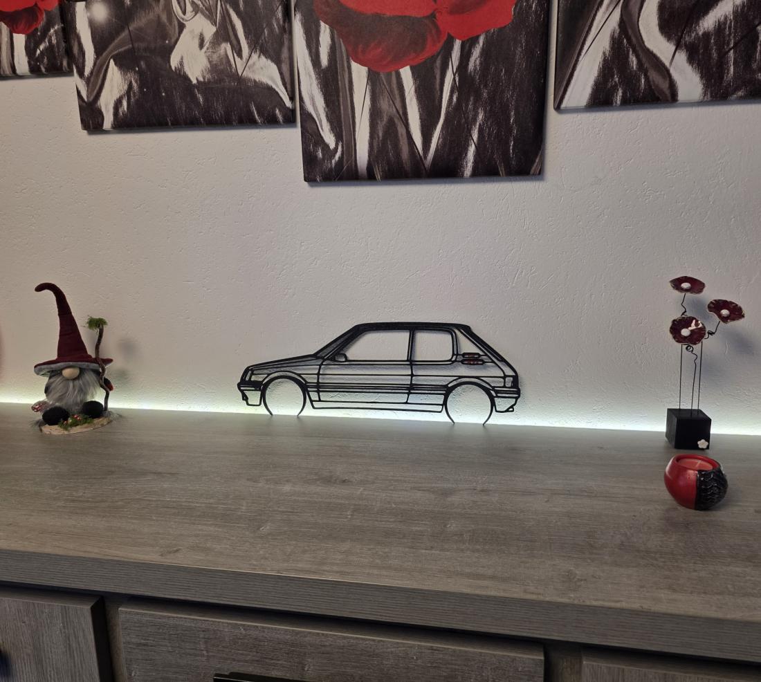 Wall Art 205 GTI Peugeot Modèle A