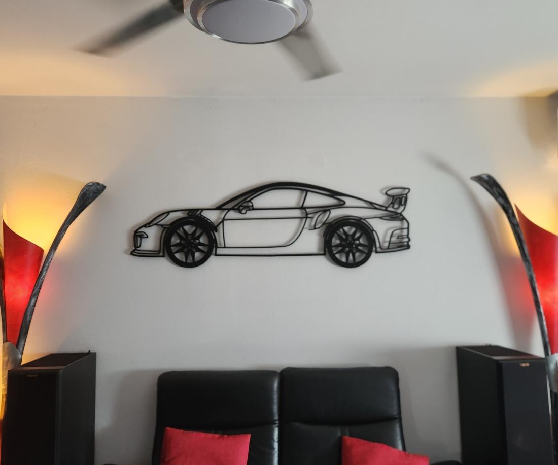 Wall Art Porsche GT3RS avec Roues