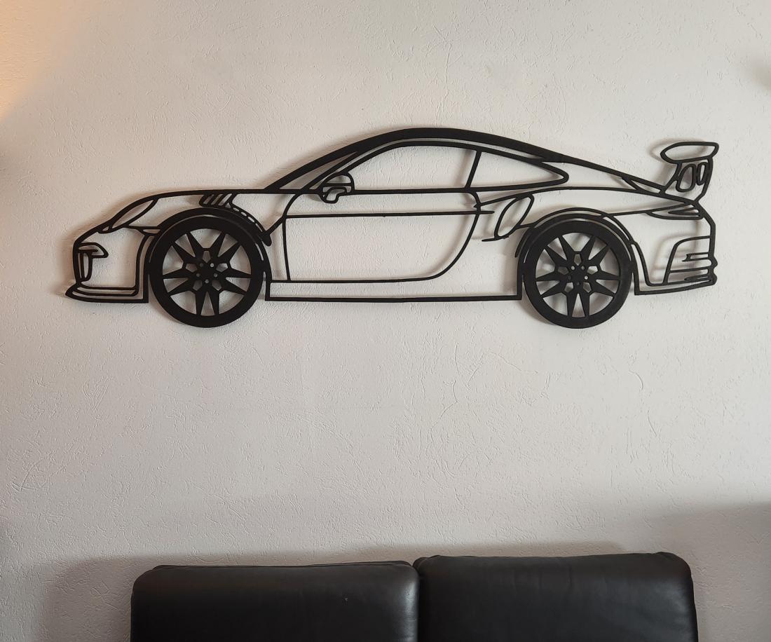 Wall Art Porsche GT3RS avec Roues